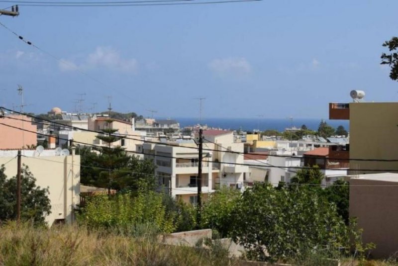 Rethymno Kreta, Rethymno: Grundstück im Zentrum mit Meerblick zu verkaufen Grundstück kaufen